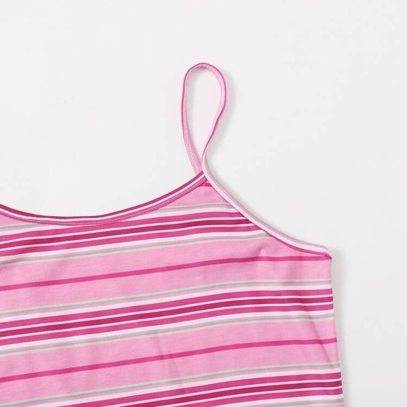 New Pink Striped Cami Sleepshirt Nightgown - Picture 3 of 5